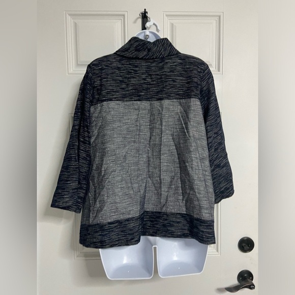 3- SAIA Two Tone Japanese Cowl Neck Blouse - Picture 7 of 8